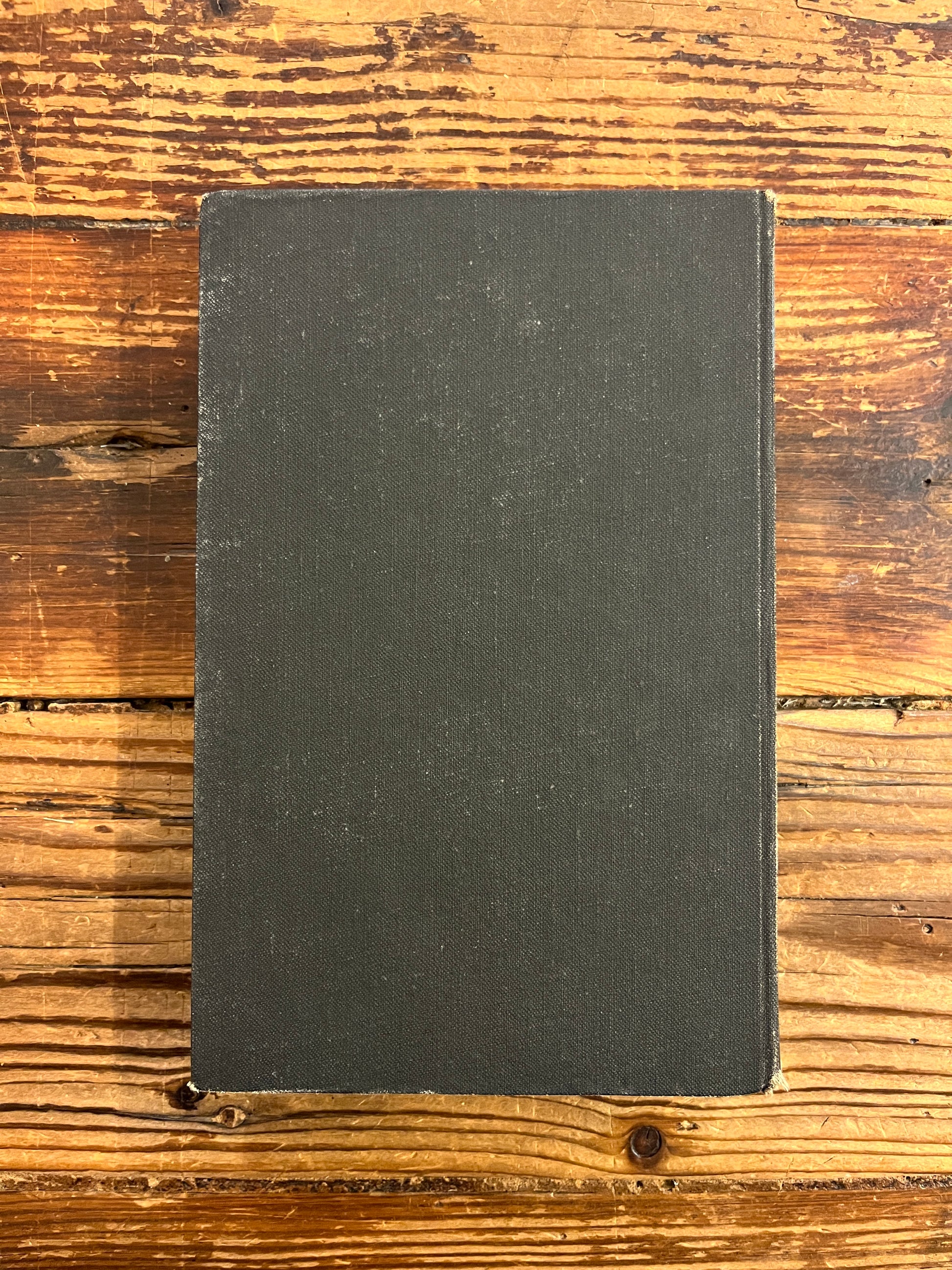 Back cover of book titled 'Maurcie Nicoll a portrait' by Beryl Pogson on a wooden surface