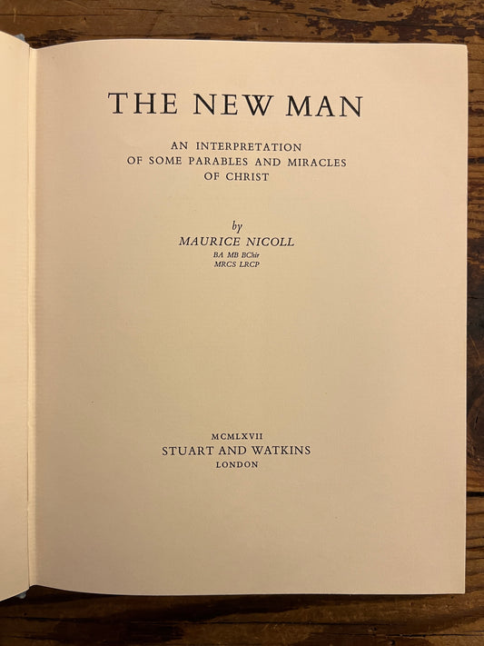 The New Man, Maurice Nicoll, First Edition, 5th impression
