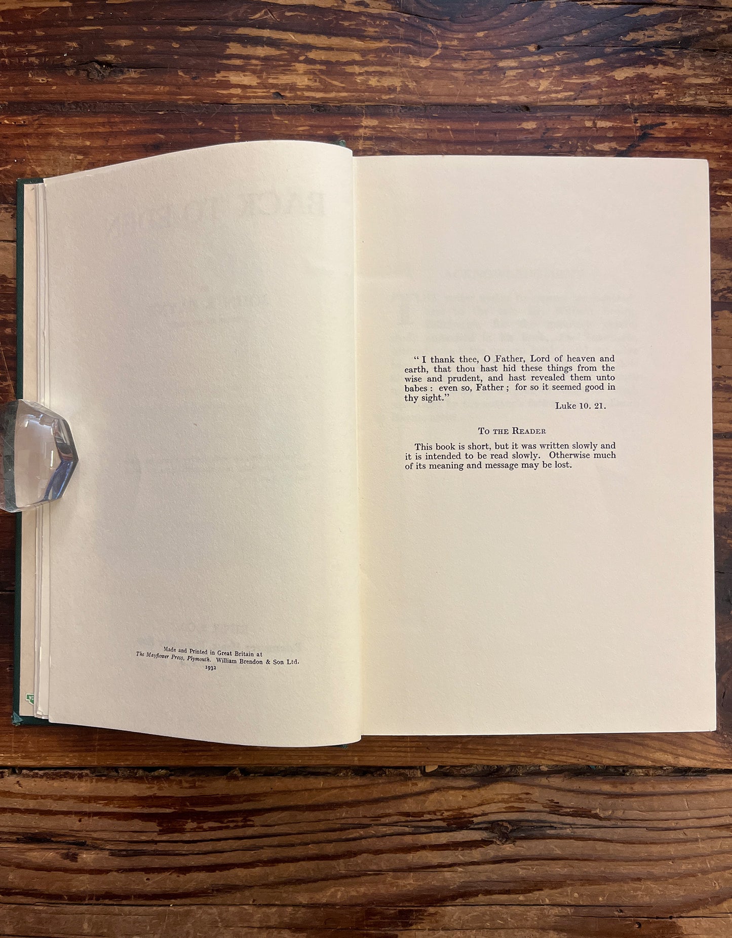 Back to Eden, John S. Bayne