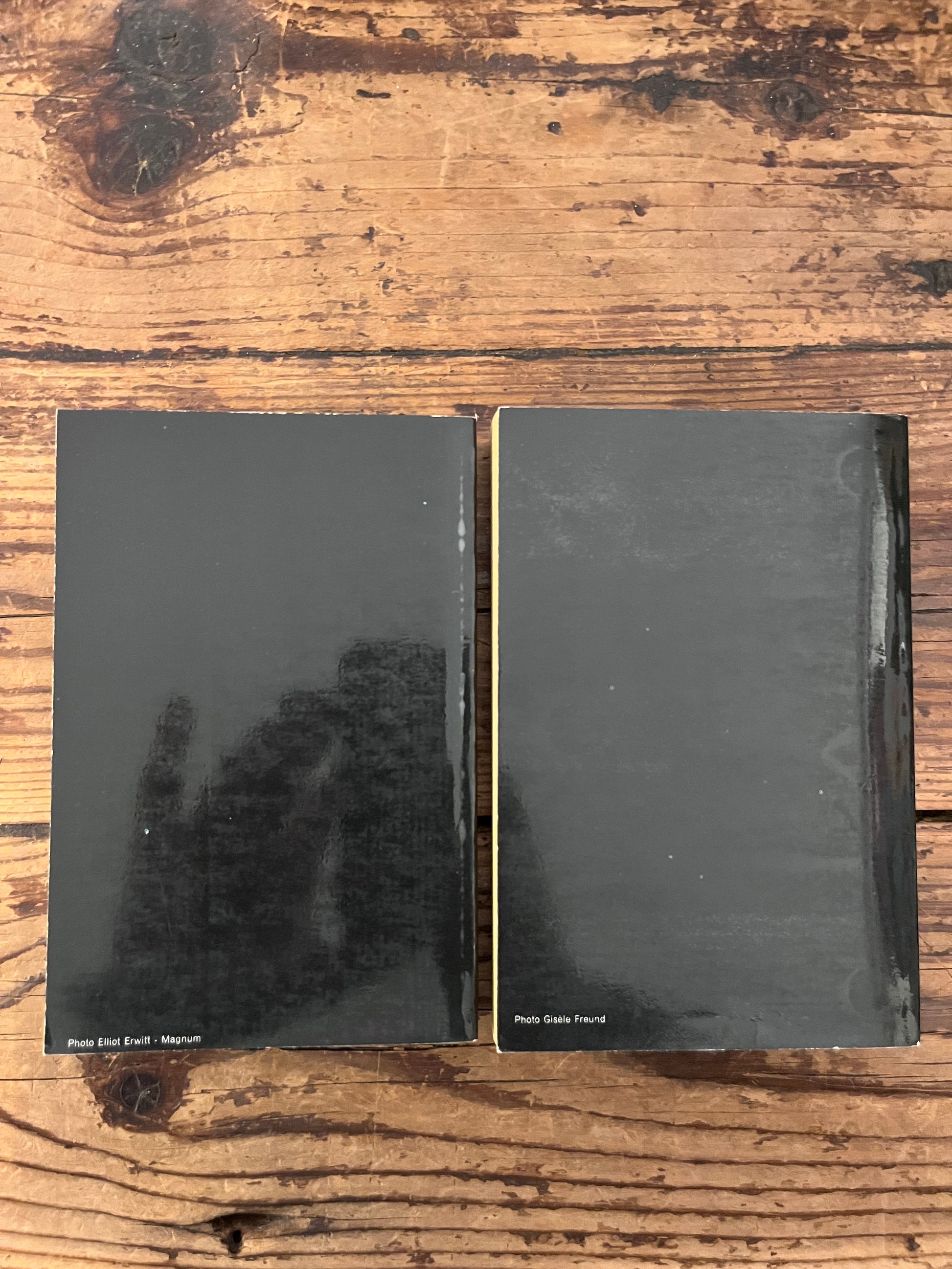 photo de quatrieme de couverture du livre "la force des choses"sur fond de bois 