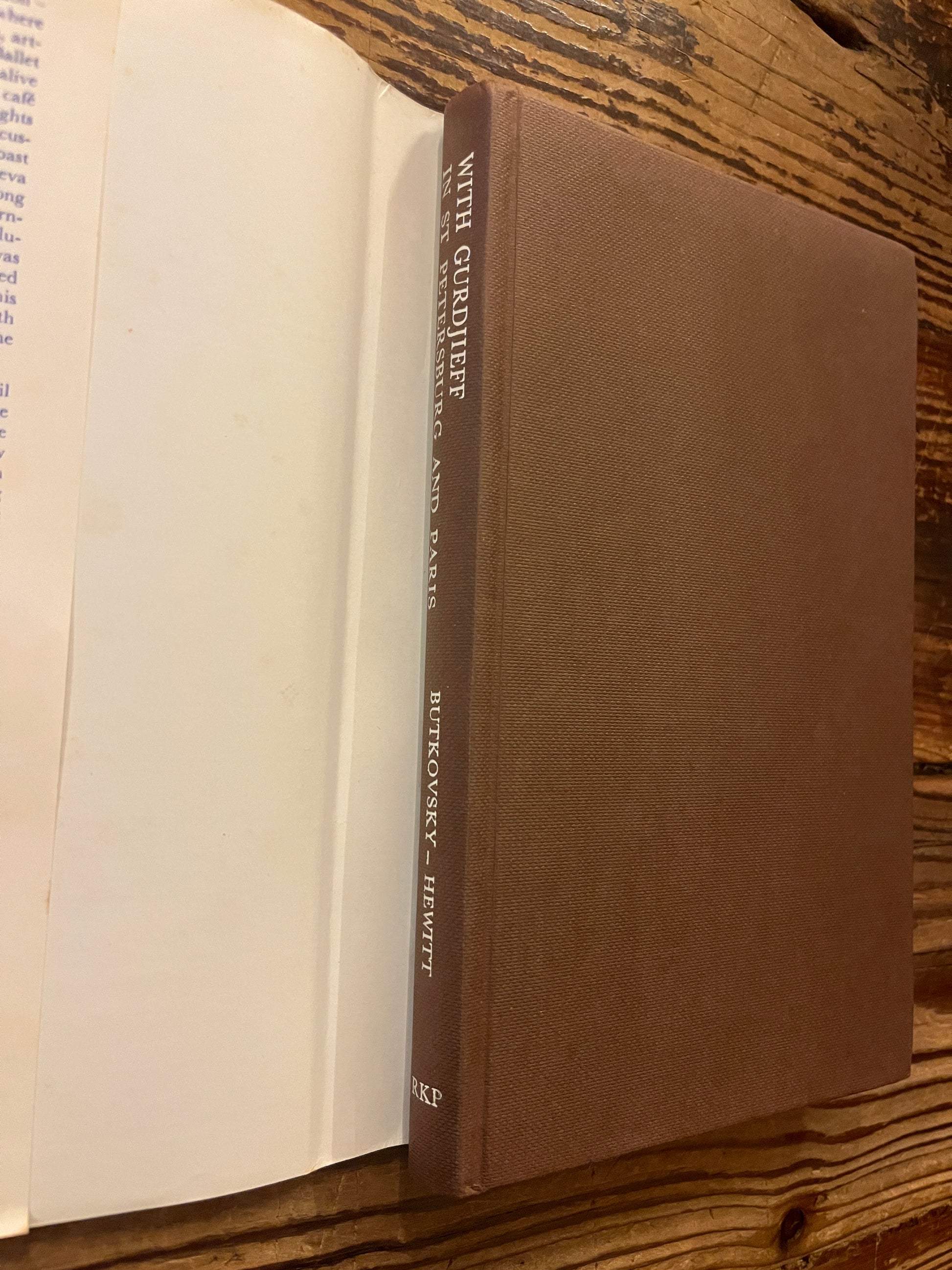 Front cover of book without dust jacket 'With Gurdjieff in St Peterburg and Paris' by Anna Butkovsky-Hewitt 