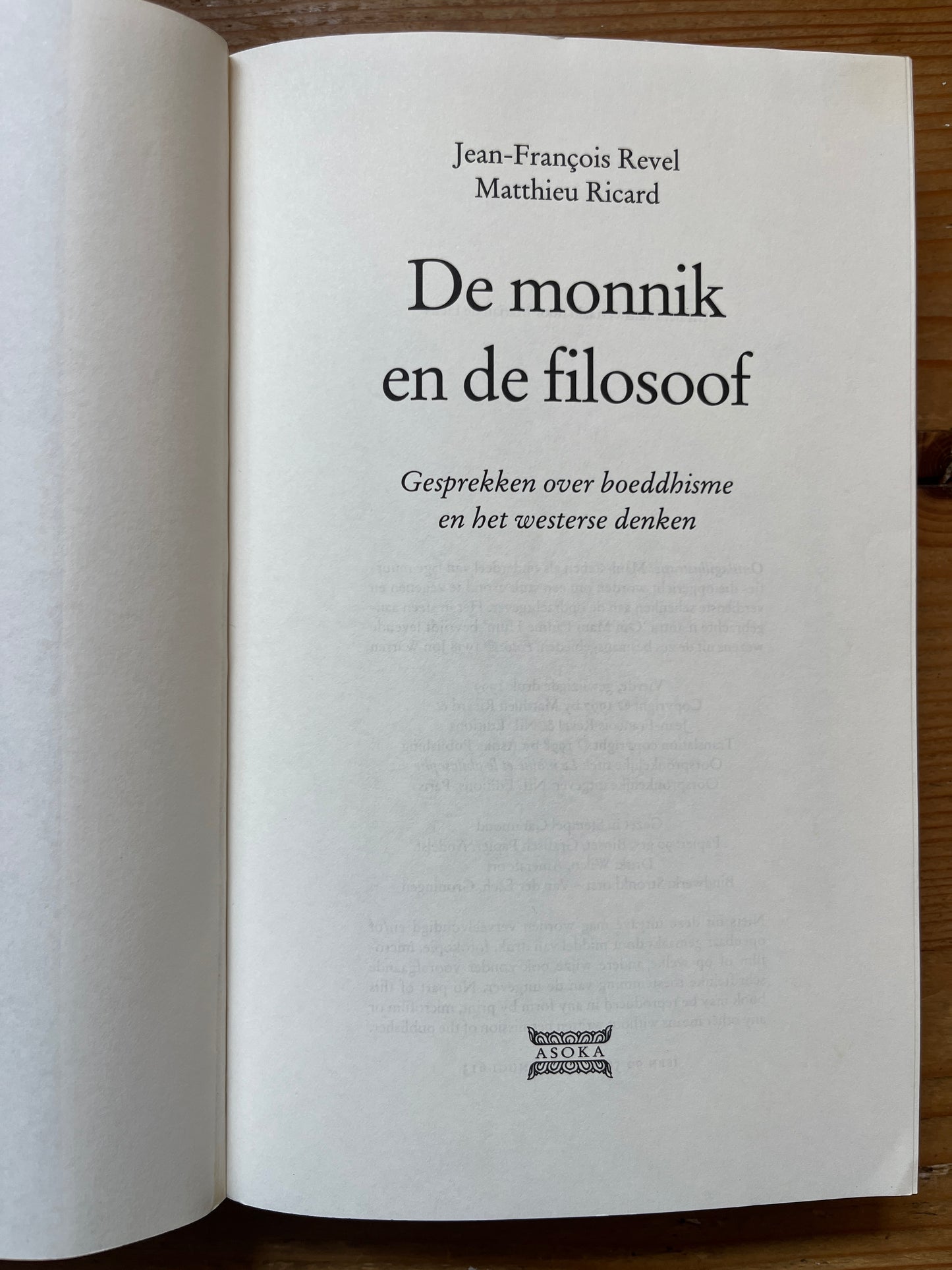 De Monnik en de filosoof, Jean-Francois Revel & Matthieu Richard