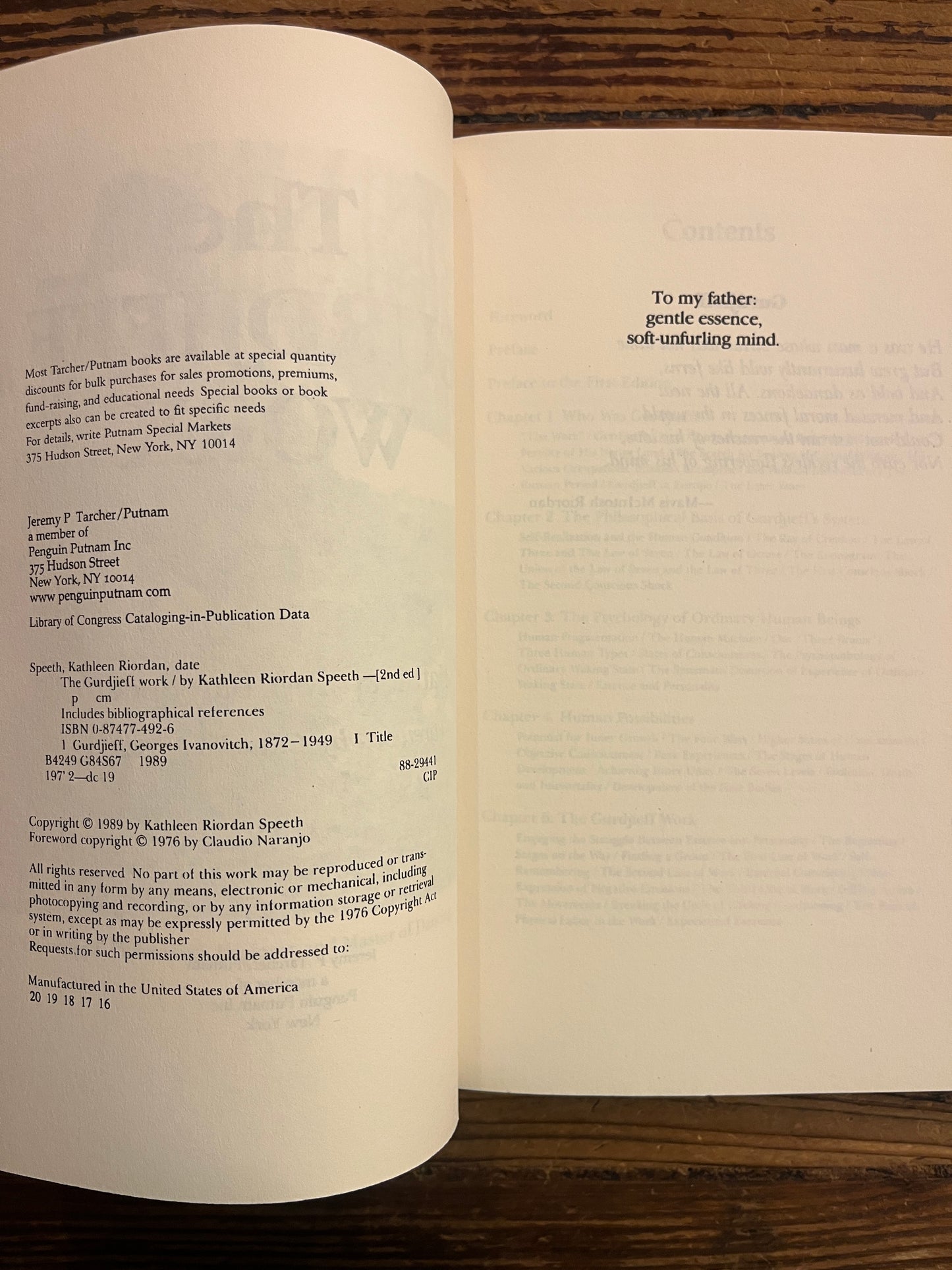 The Gurdjieff Work, Kathleen Riordan Speeth