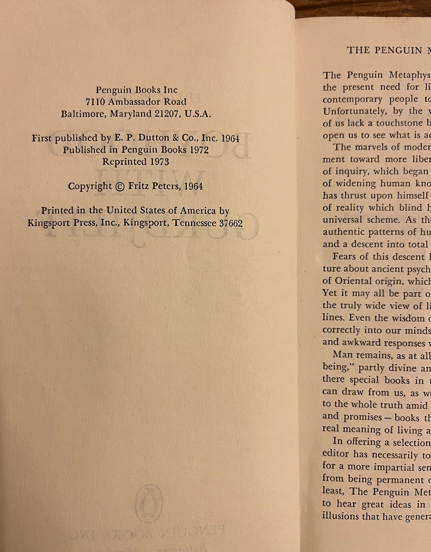 Boyhood with Gurdjieff, Fritz Peters