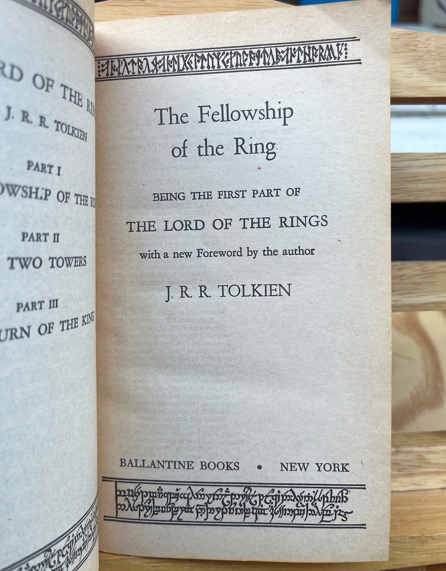 The Lord of the Rings, The Fellowship of the Ring, J.R.R. Tolkien, Authorized First Paperback Edition