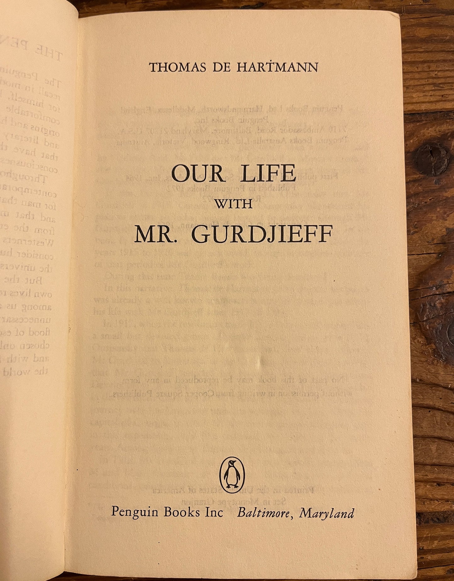 Our life with Mr Gurdjieff, Olga and Thomas de Hartmann