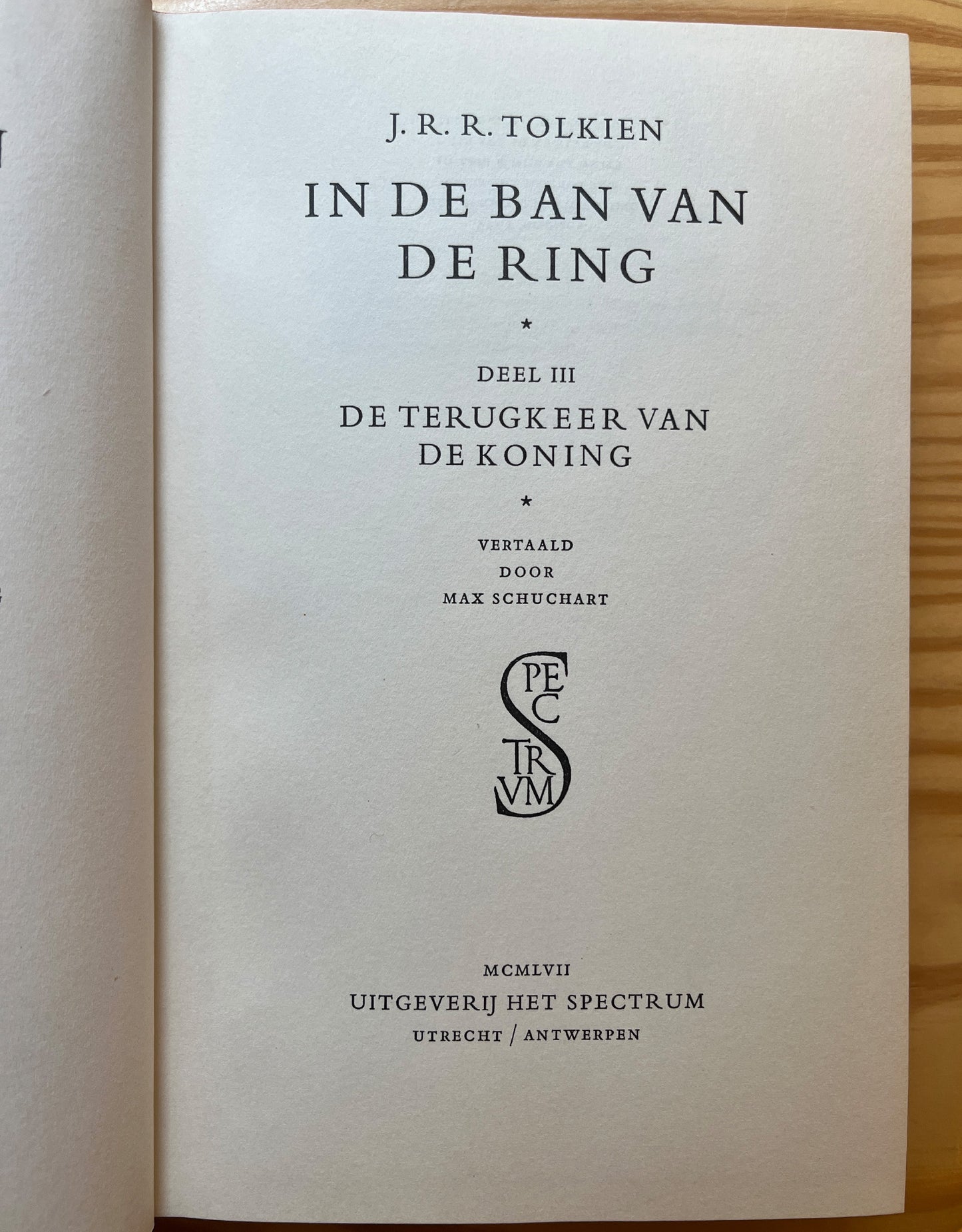 In de ban van de ring, J.R.R. Tolkien, Eerste Nederlandse Druk 1956 - 1957