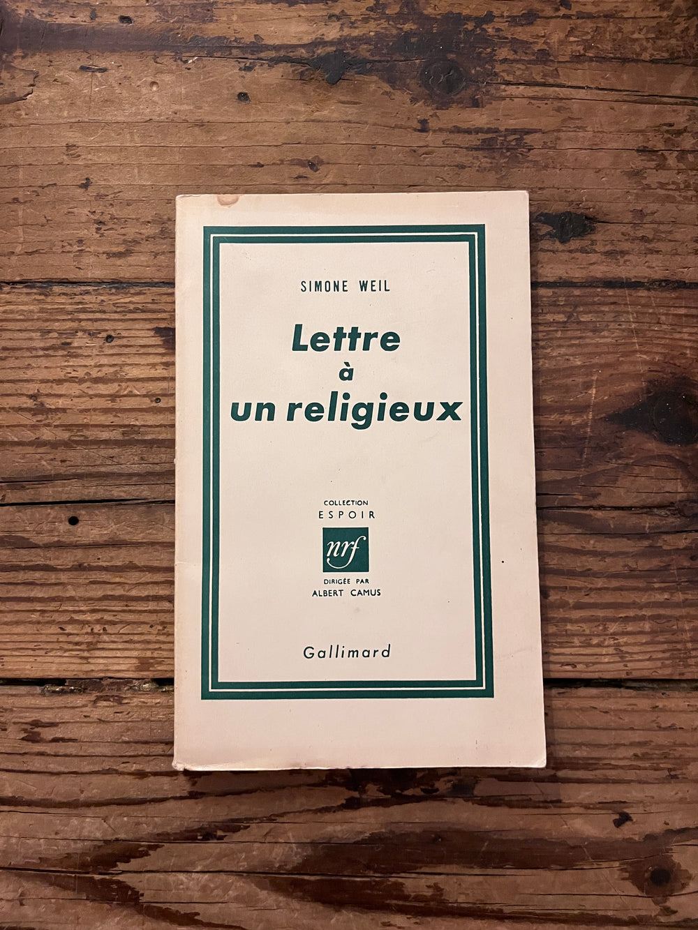 Lettre à un religieux par Simone Weil