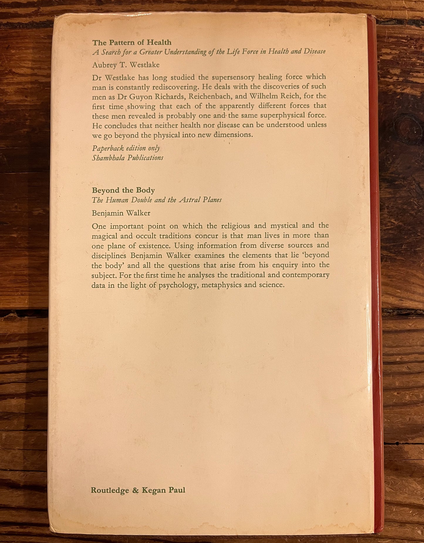 Psionic Medicine, J.H. Reyner, George Laurence and Carl Upton