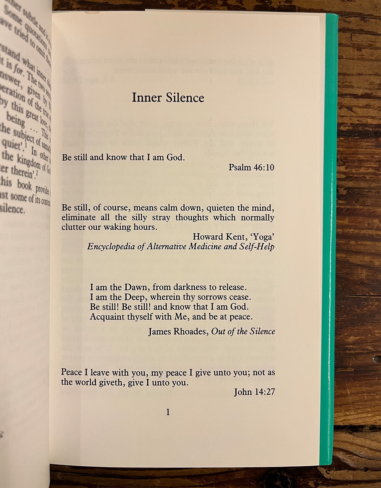 An Anthology of Inner Silence, compiled by Charles Jessel