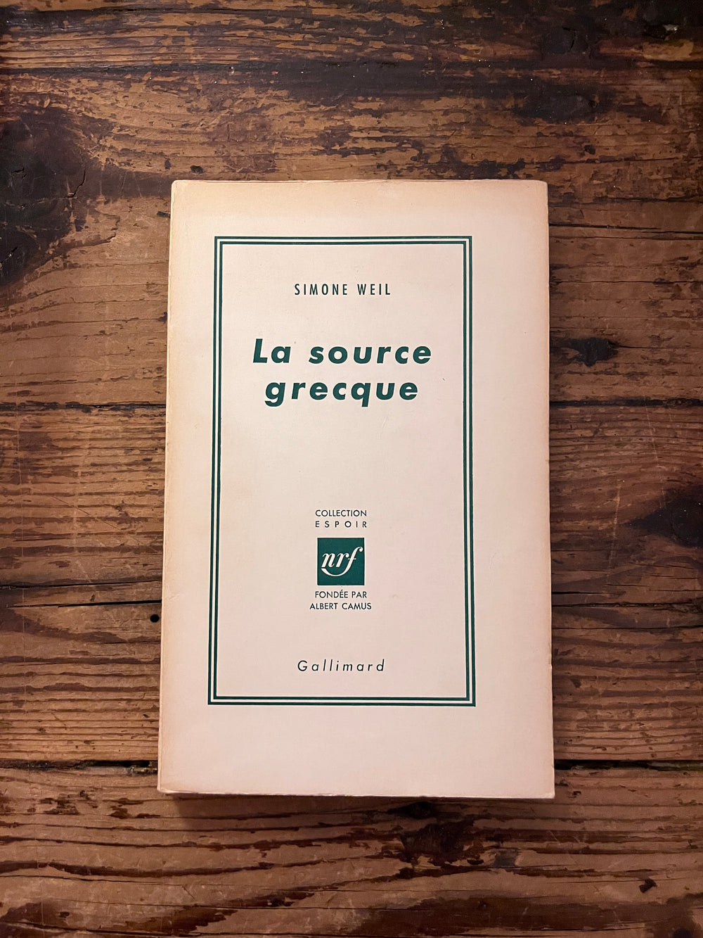 La source Grecque par Simone Weil